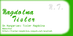 magdolna tisler business card